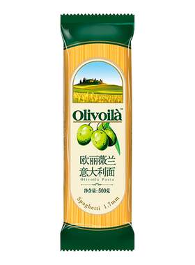 欧丽薇兰意大利面条500g袋装家用速食口感劲道100%杜兰小麦干拌面