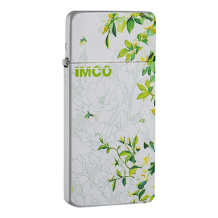 IMCO爱酷煤油打火机春日茉莉花卉彩绘ins风高颜值防风打火机黄铜