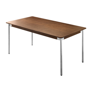 中古实木餐桌家用复古长方形吃饭桌子法式小户型包豪斯餐桌椅组合