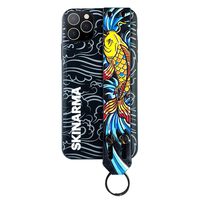 日本Skinarma腕带手机壳适用苹果iphone11promax防摔锦锂猛虎个性offwhite气嚢保护壳