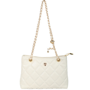 芙利卡2025新款香风单肩托特链条复古通勤大容量斜挎包腋下女包包