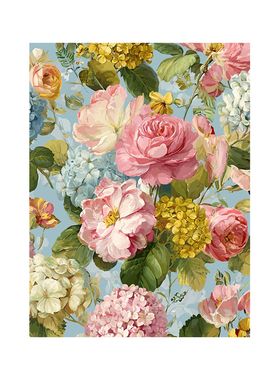 绣球花数字油画diy手工涂色丙烯
