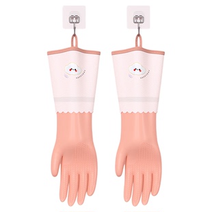 冬季洗碗手套女厨房耐用型洗衣服防逆水橡胶皮清洁干活专用做家务