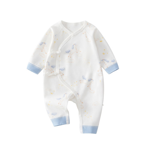 新生婴儿衣服秋季连体衣a类纯棉小月龄宝宝秋装贴身马年初生52码9