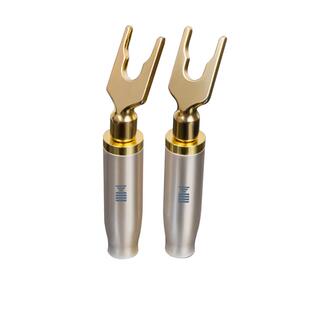 开博尔喇叭线香蕉头Y型镀金插头免焊接发烧HIFI功放音箱线连接头