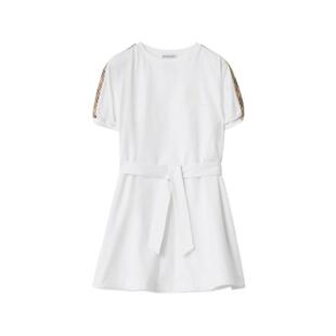 【VIP私享优惠】BURBERRY女童格纹装饰棉质 T恤式连衣裙81174361
