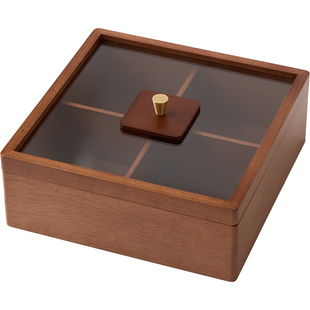 梵瀚实木糖果盒轻奢高档2025新款万圣节客厅结婚过年零食盘干果盒