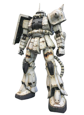 alexshop加工 代工 万代 1/48 MEGA Zaku 量产型绿扎古II白狼配色