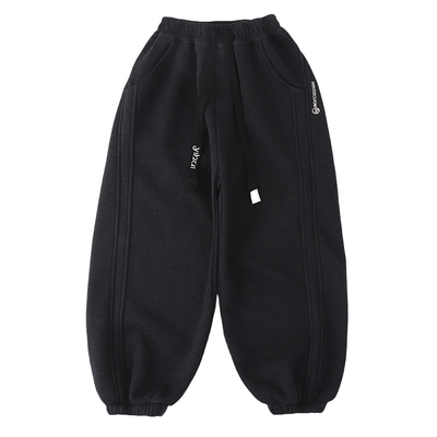 男童加绒裤子秋冬一体绒休闲卫裤