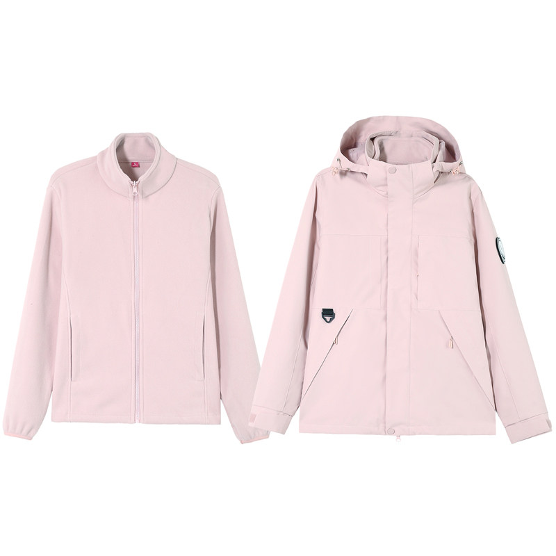 户外冲锋衣女款三合一登山服外套