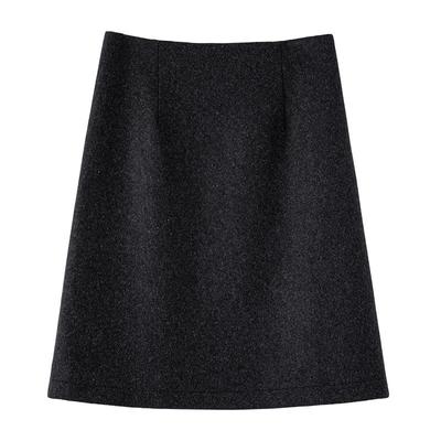 晚白毛呢短裙羊毛半裙女半身裙