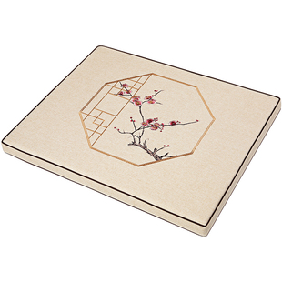 中式坐垫刺绣红木椅子沙发太师圈椅餐桌官帽茶座椅垫家用乳胶棕垫