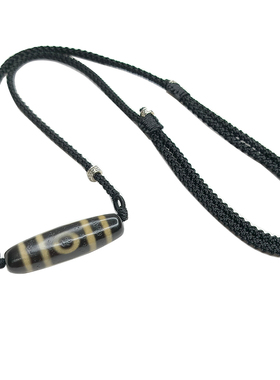 三眼天珠项链老料天然西藏真品