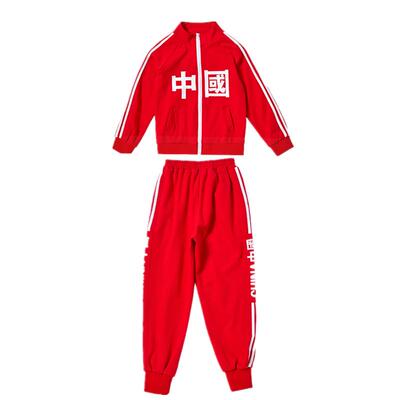 儿童校服啦啦操服装加印校徽校名