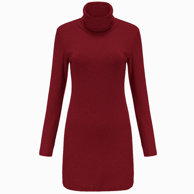 高领打底衫女秋冬保暖中长款修身