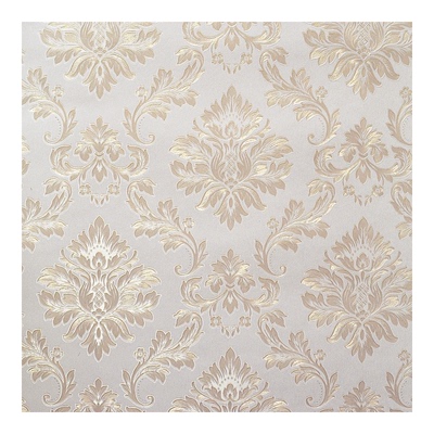 欧式壁纸立体防水大马士革墙纸