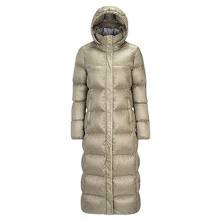 黑冰户外800蓬鹅绒羽绒服女款轻量保暖加厚加长连帽羽绒衣8552