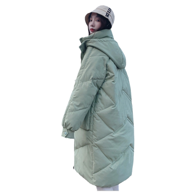 加厚中长款棉服缪蔓韩版车线宽松