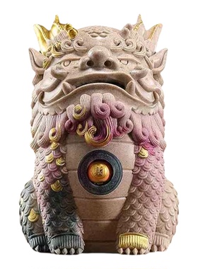 超大号貔貅只进不出存钱罐摆件