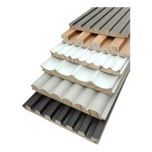 实木格栅板网红半圆波浪小格栅长城板电视背景墙吊顶弧形可折弯