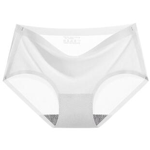 冰丝内裤女薄款丝滑夏季薄款中腰无痕镂空透气洞洞女士三角短裤头