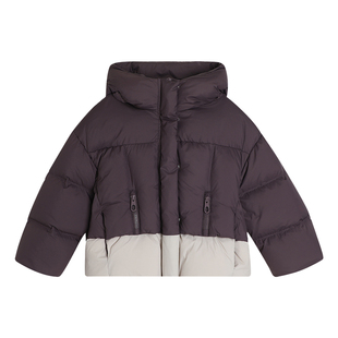 布丁哈鲁童装冬装女童2025冬季新款儿童连帽加绒加厚羽绒服外套