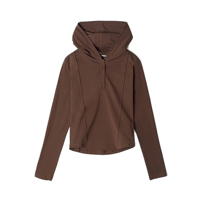 SPAO休闲纯色连帽长袖卫衣