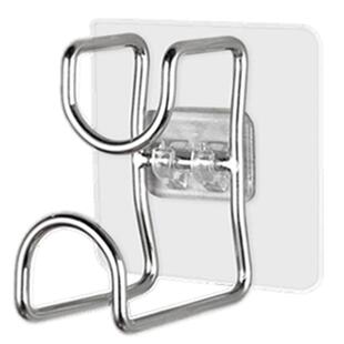 免打孔洗脸盆钩强力粘贴壁挂式不锈钢菜板挂钩浴室厨房面盆置物架