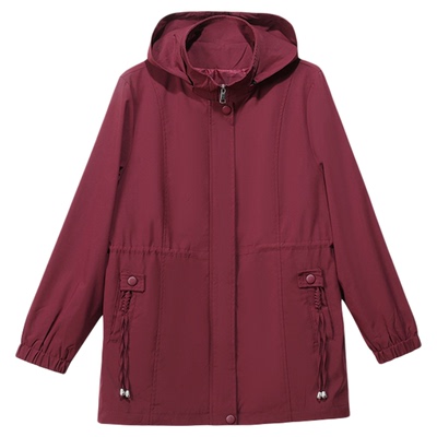 200斤胖妈妈春秋风衣外套特大码