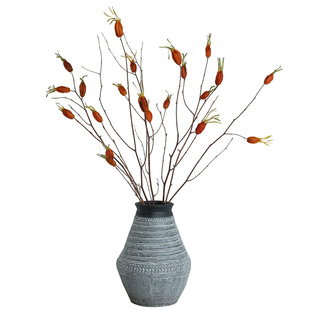 栀子果干花花束民宿复古客厅装饰摆设插花干树枝天然风干真花果实