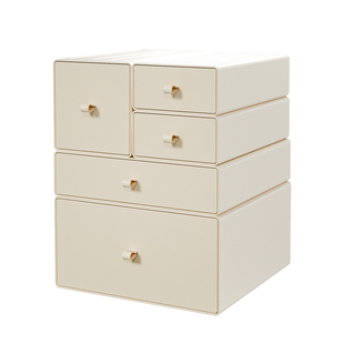 抽屉式桌面收纳盒化妆盒化妆品整理盒办公室书桌玄关杂物置物架子