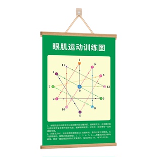 远视图眼肌运动训练墙贴儿童视力眼保健操散光近视远眺望远贴纸qt