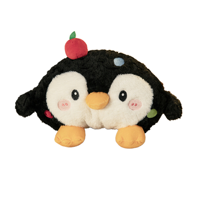 高颜值毛绒企鹅套装保暖热水袋