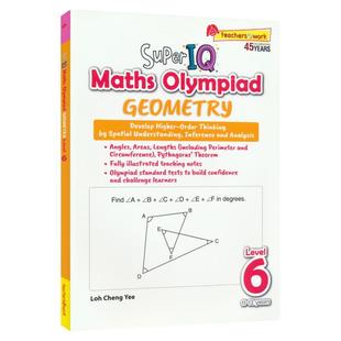 新加坡小学奥数 Super IQ Maths Olympiad Geometry 新加坡超级IQ训练 小学6年级数学奥林匹克 几何 逻辑思维训练 英文原版进口
