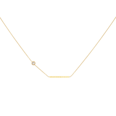 耳边风简约长条锆石项链