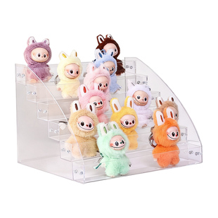 拉布布4代心底密码透明收纳架labubu置物架亚克力盲盒收纳展示架