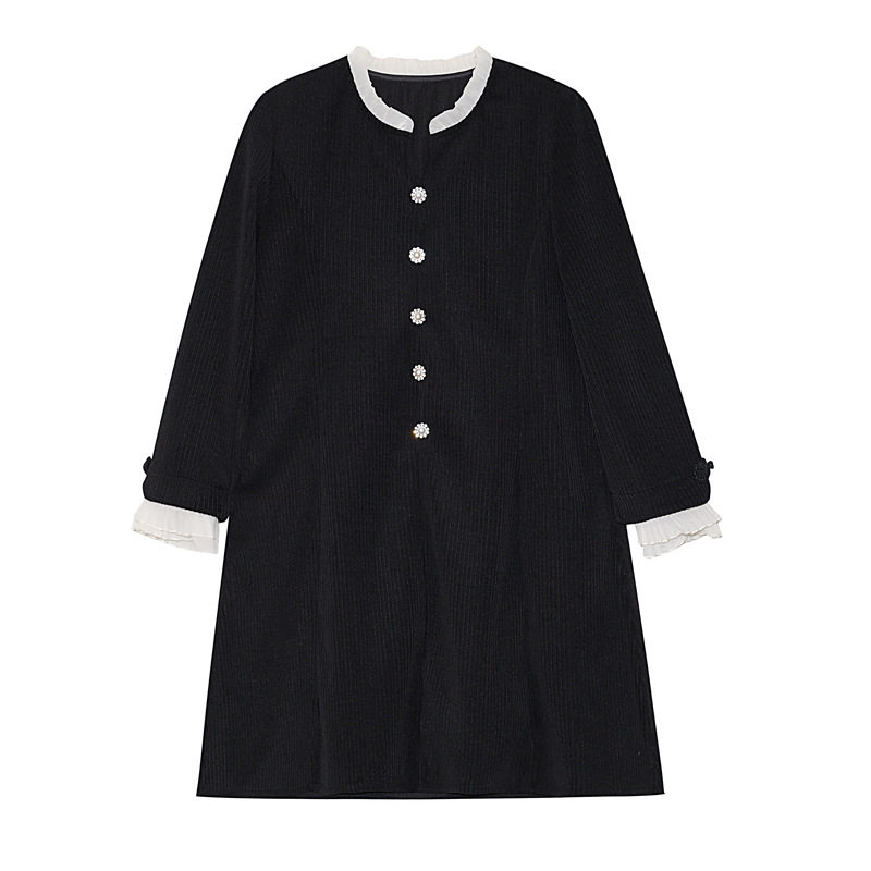 特大码女装胖mm300斤长袖连衣裙春秋礼服200遮肚时尚洋气A字裙子