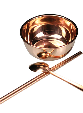 家用餐具铜圆纯铜招财铜筷子