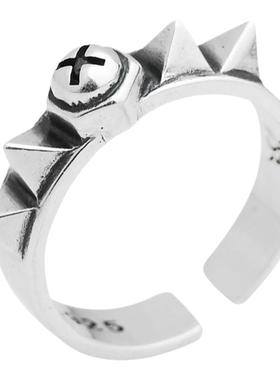 杜氏古匠螺丝铆钉纯银戒指女小众