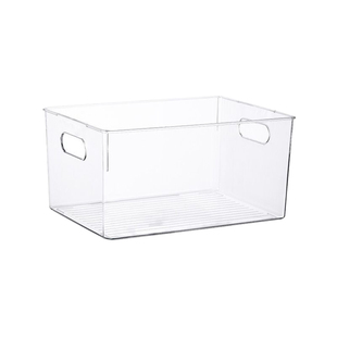 橱柜收纳盒家用整理杂物零食透明置物筐桌面亚克力长方形储物盒子