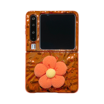 折叠款水波纹电镀橙色支架款外壳