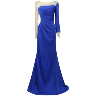 新款长袖晚礼服小众轻奢主持人晚宴年会聚会party晚装气质显瘦