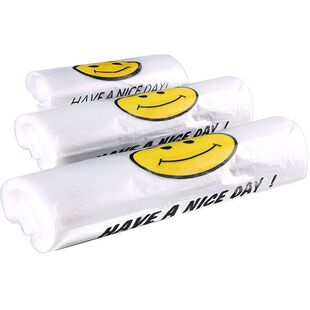 批发加厚食品级笑脸塑料袋外卖餐饮食品打包背心手提包装袋子商家