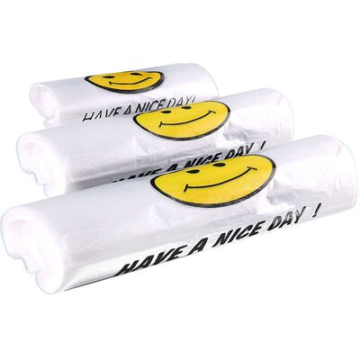 批发加厚食品级笑脸塑料袋外卖餐饮食品打包背心手提包装袋子商家