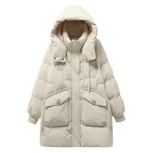 大码羽绒服女200斤胖mm2024新款孕妇时尚中长款韩版宽松加厚外套3