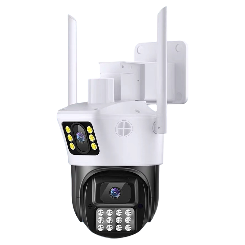 360度无线wifi家用室外双摄头4G户外插卡手机远程高清防水监控器