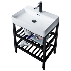 免打孔小户型家用洗手盆陶瓷落地式立柱盆阳台卫生间加深一体面盆