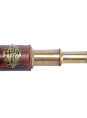 轻奢复古纯铜单筒望远镜桌面摆设