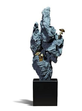 聚善缘高山仰止福山禅意中式摆件