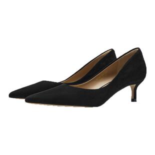 Nine West/玖熙1978经典高跟鞋5.5cm尖头浅口单鞋真皮一脚蹬女鞋